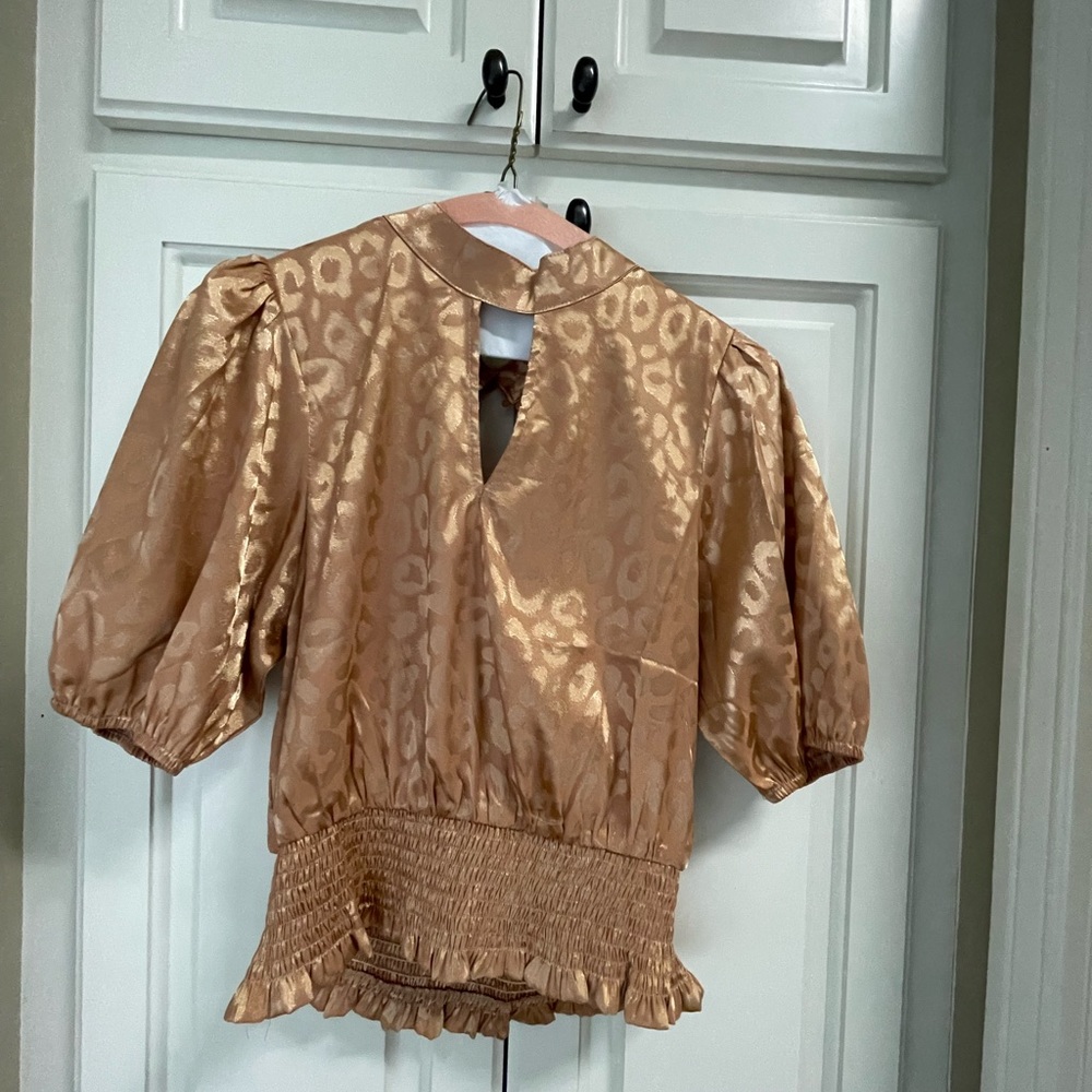 Gold crop top